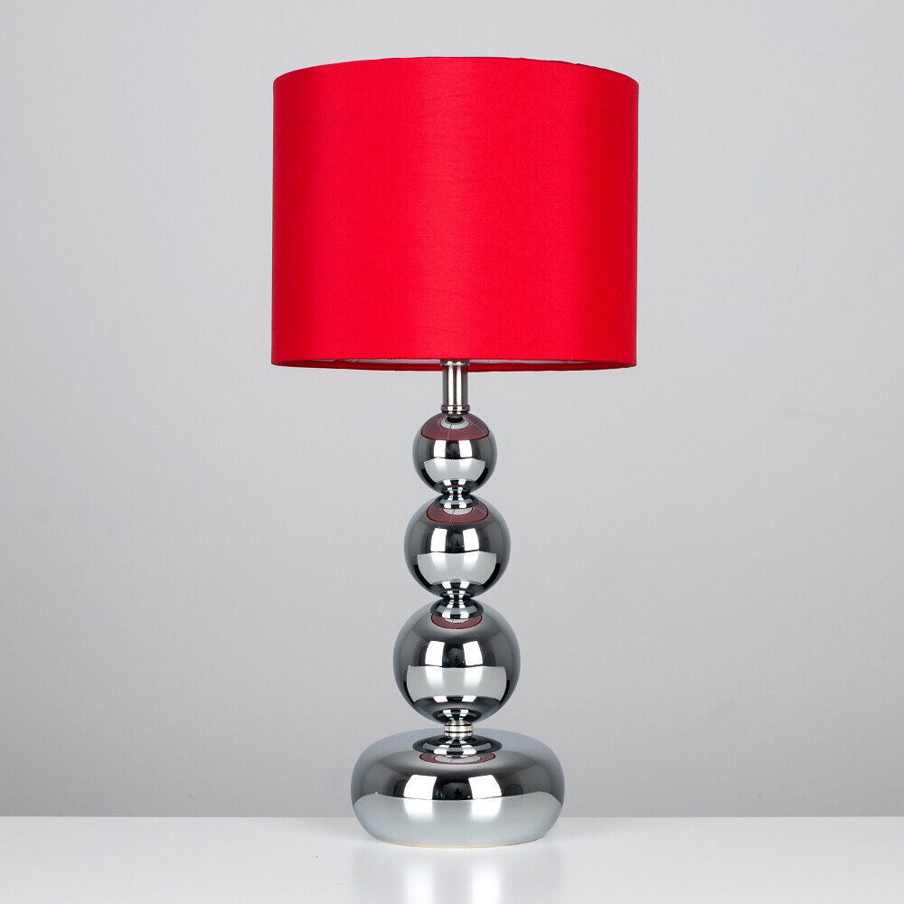 Metal Ball Design Table Lamp LED 35CM Bedside Lounge Bedroom Drum Lampshade