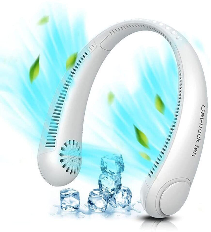 Portable Handsfree Mini Neck Fan USB Rechargeable Personal Hanging Cooler Travel