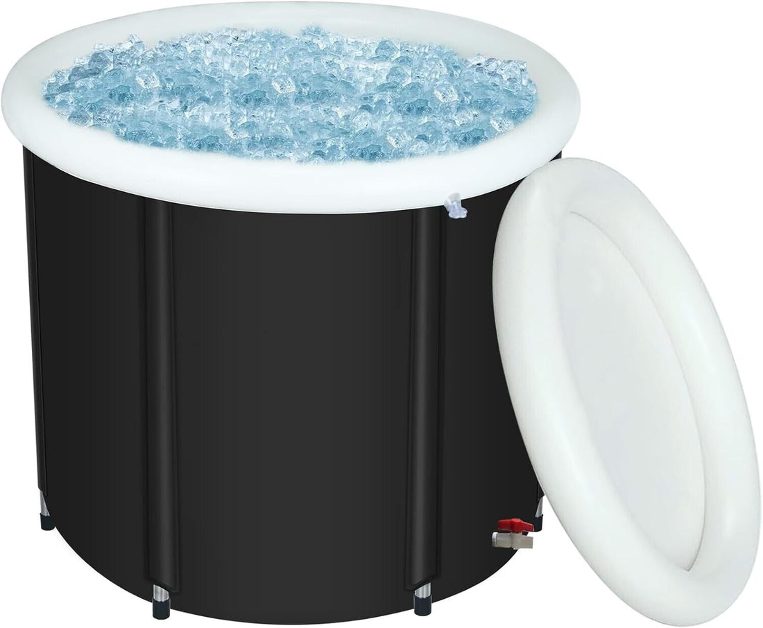 100 Gal Cold Plunge Tub Portable Ice Bath Tub for Athletes and Foldable Ice P...