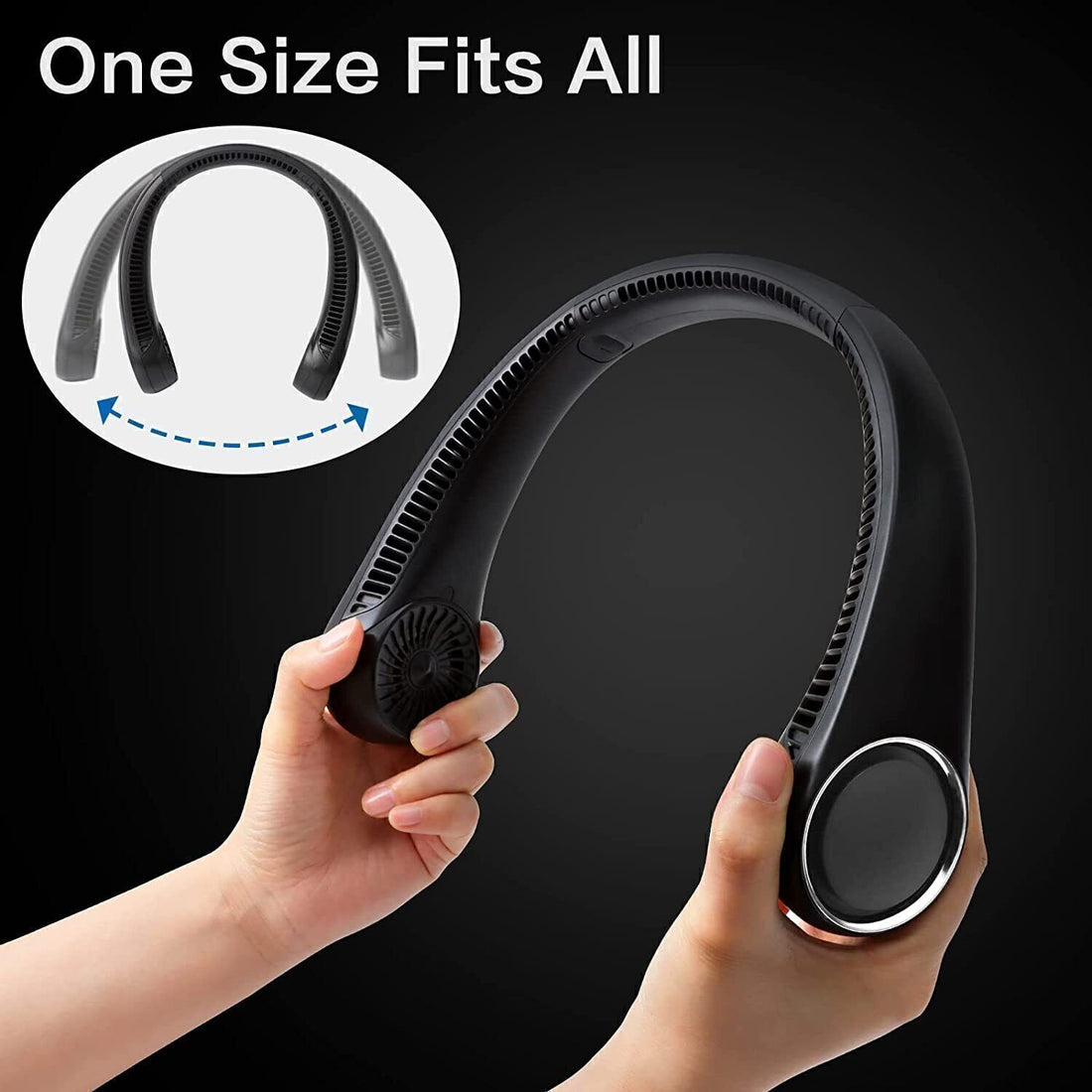 Portable Handsfree Mini Neck Fan USB Rechargeable Personal Hanging Cooler Travel