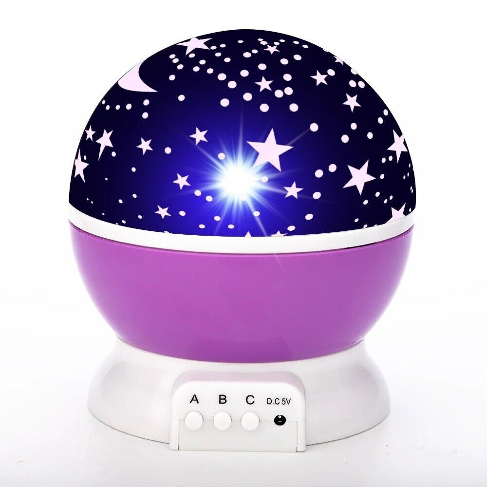 Starry Night Light Projector Star Sky Moon Lamp Kids Bedroom Lights Rotating LED