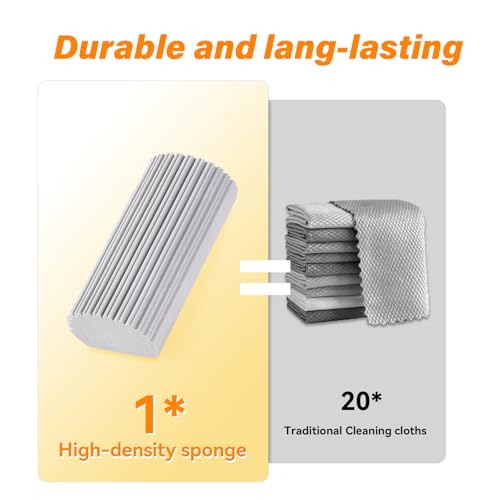 2-Pack Damp Clean Duster Sponge, Magic Eraser Baseboard Cleaner Tool