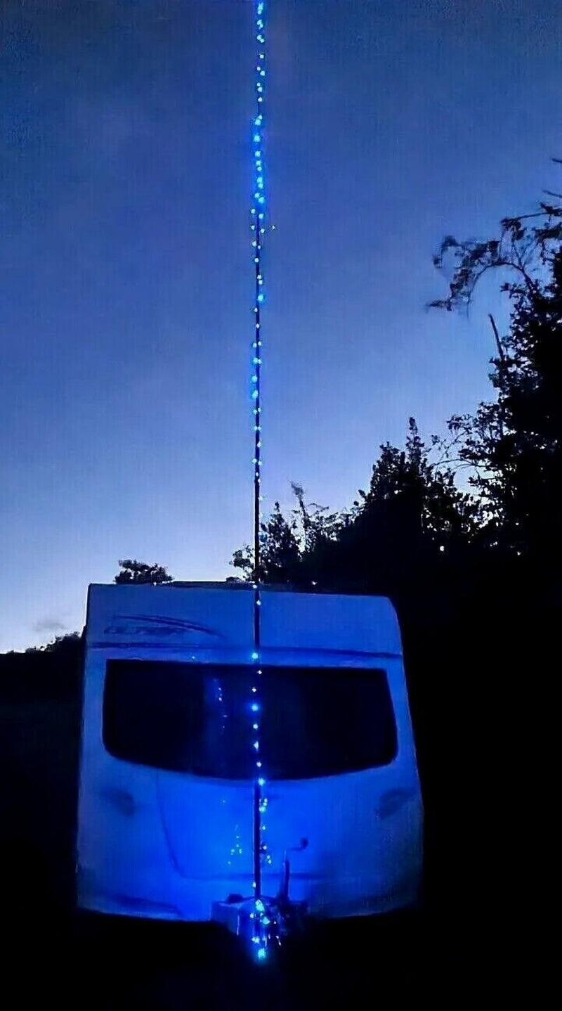 Caravan Flag Pole LIGHTS 12 Metres, 100 X SOLAR POWERED LED Camper Motor Home