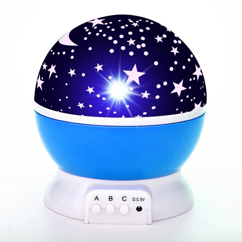 Starry Night Light Projector Star Sky Moon Lamp Kids Bedroom Lights Rotating LED