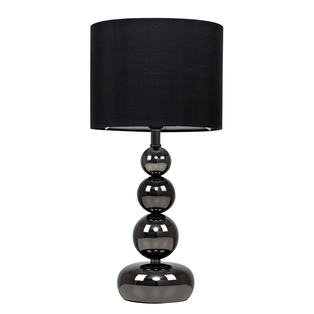 Metal Ball Design Table Lamp LED 35CM Bedside Lounge Bedroom Drum Lampshade