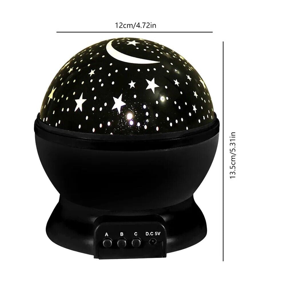 Starry Night Light Projector Star Sky Moon Lamp Kids Bedroom Lights Rotating LED