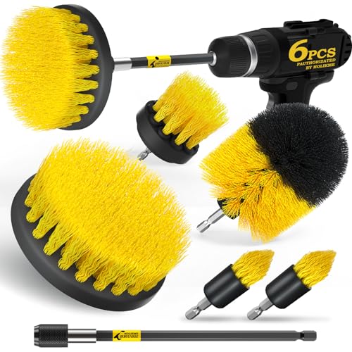 6Pack Cleaning Brush Power Scrubber Cleaning Brush Extended Long