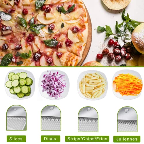 Safe Mandoline Slicer, Multi Vegetable Chopper, Potato Slicer for Kitchen