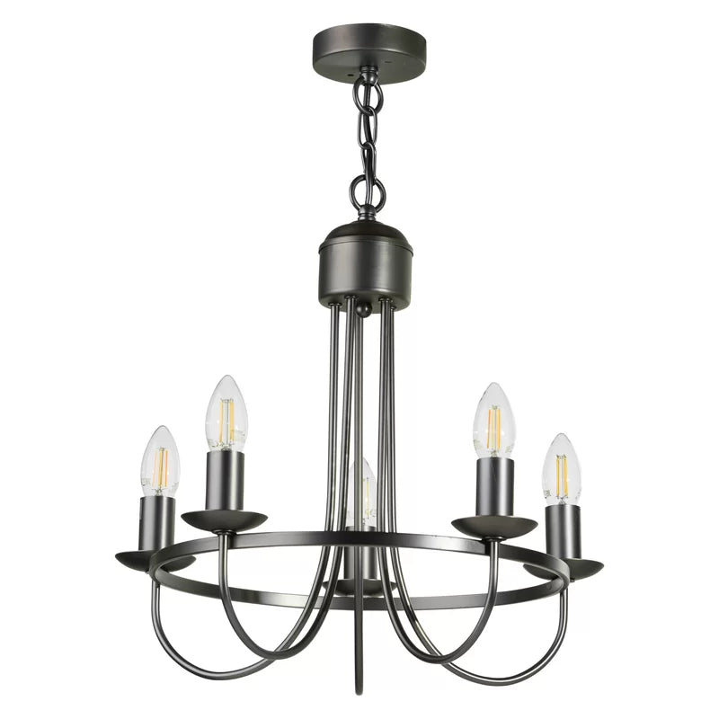 Northbridge 5-Light Hoop Industrial Style Modern Candle Candelabra Chandelier