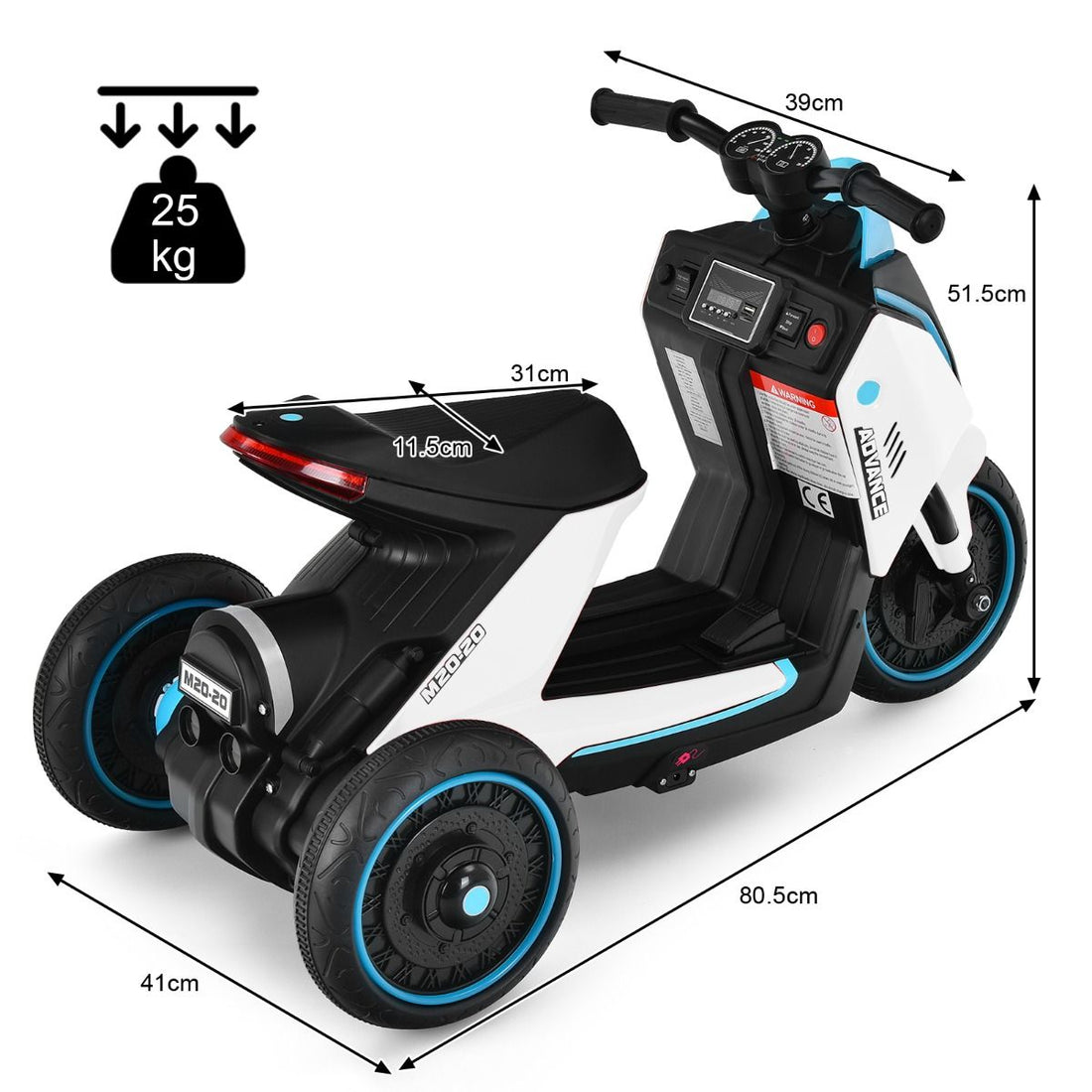 3 Wheels Kids Electric Motorbike with Music