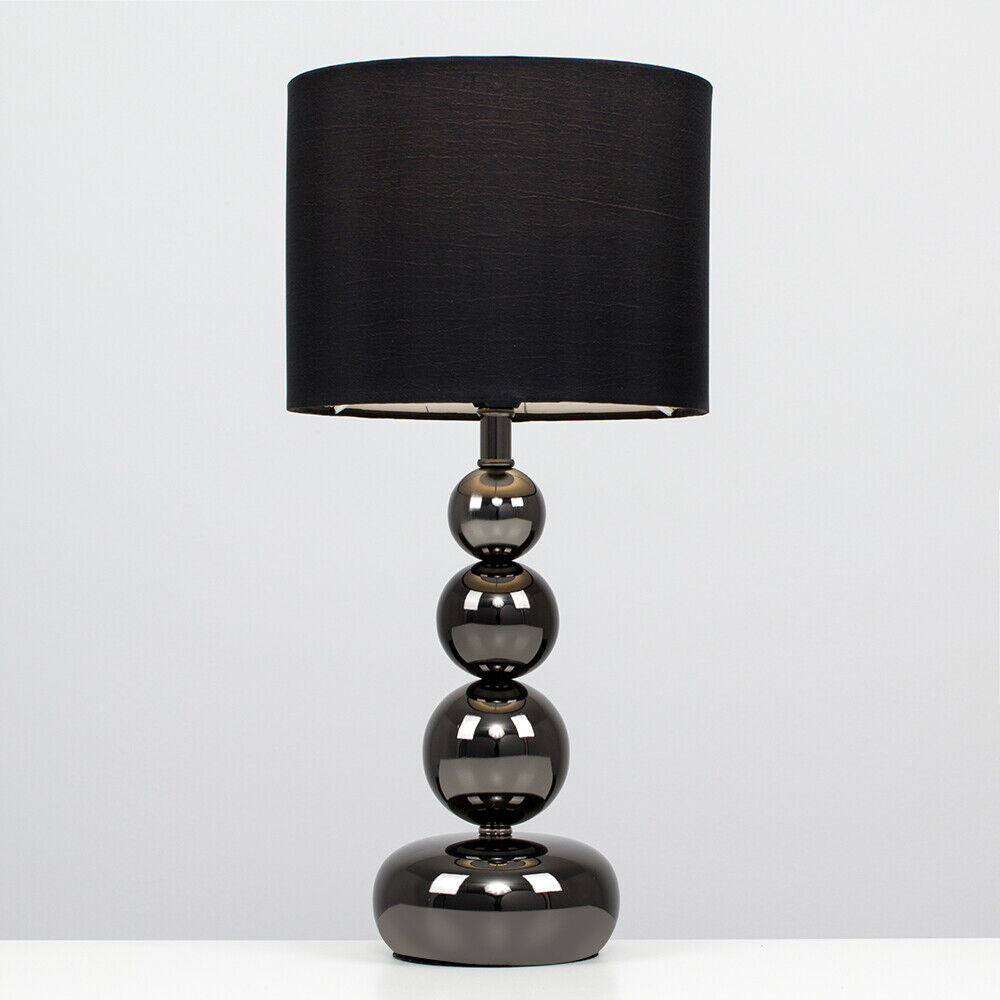 Metal Ball Design Table Lamp LED 35CM Bedside Lounge Bedroom Drum Lampshade