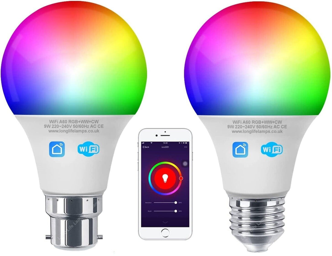 Wifi RGB Smart LED Light Bulb for Apps by Ios Android Amazon Alexa Google Home