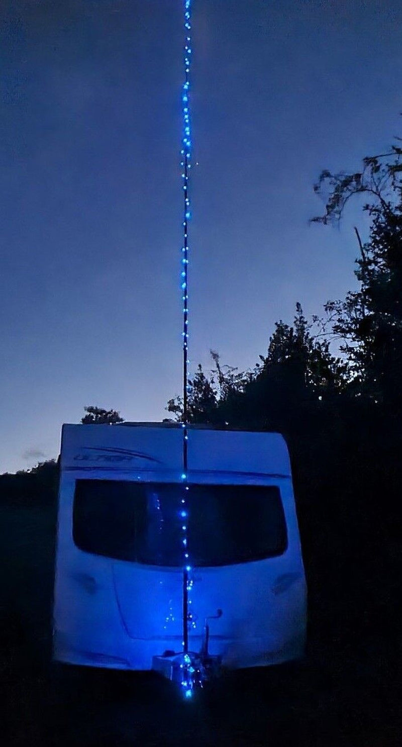 Caravan Flag Pole LIGHTS 12 Metres, 100 X SOLAR POWERED LED Camper Motor Home