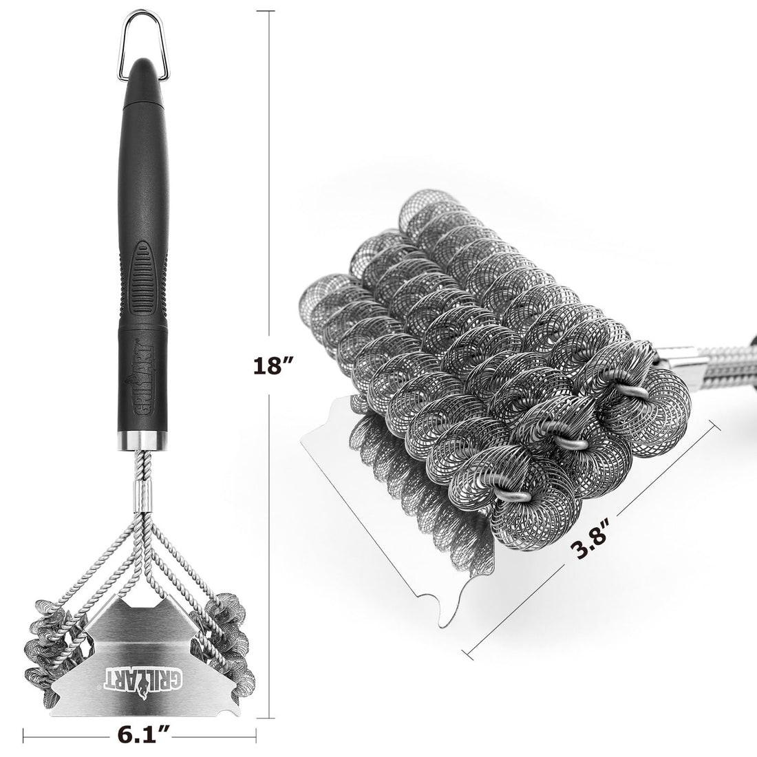 GRILLART Grill Brush and Scraper Bristle Free - Safe Brush for Grill -Stainless