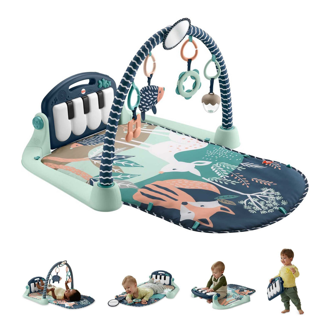 Baby Playmat Kick & Play Piano Gym with Musical and Sensory Toys