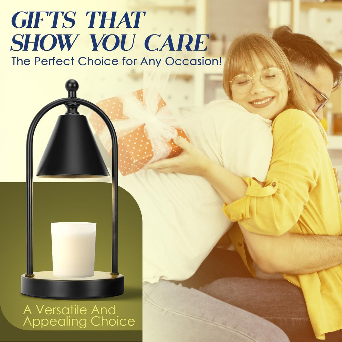 Candle Warmer Lamp with Timer, Electric Black Candle Warmer Light for Bedroom