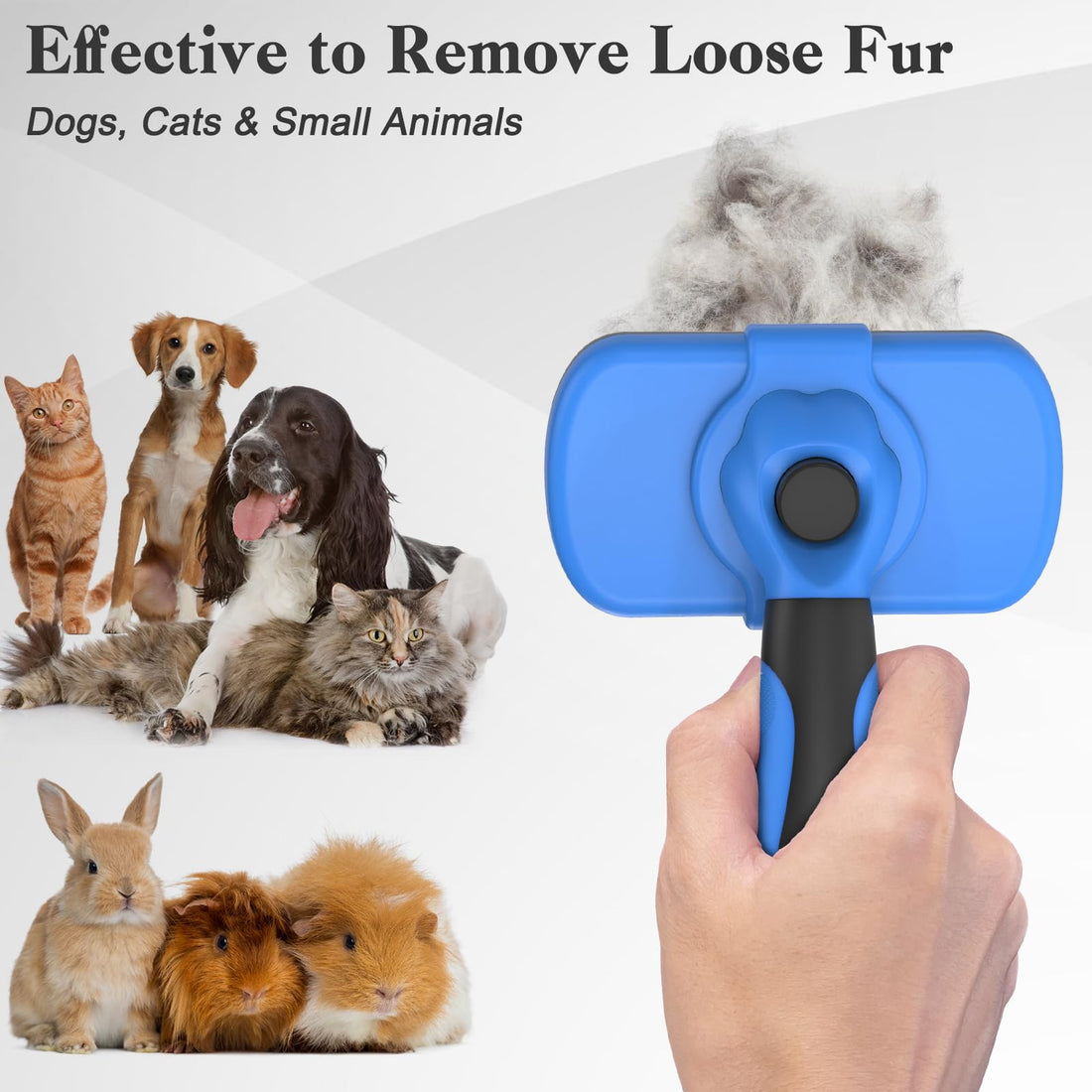 Cleaning Slicker Brush - Skin Friendly Deshedding Grooming Tool for Dogs