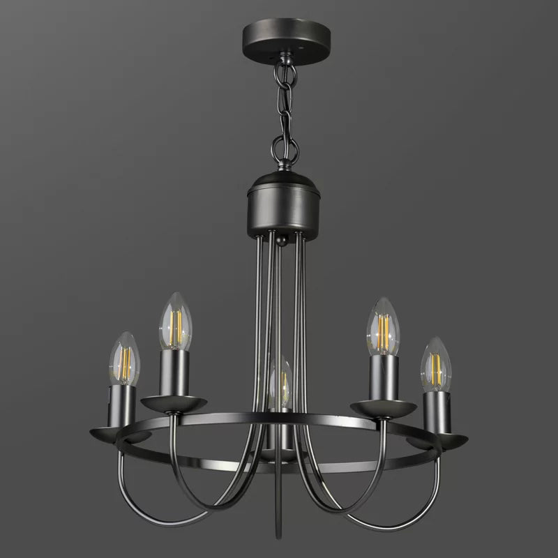 Northbridge 5-Light Hoop Industrial Style Modern Candle Candelabra Chandelier