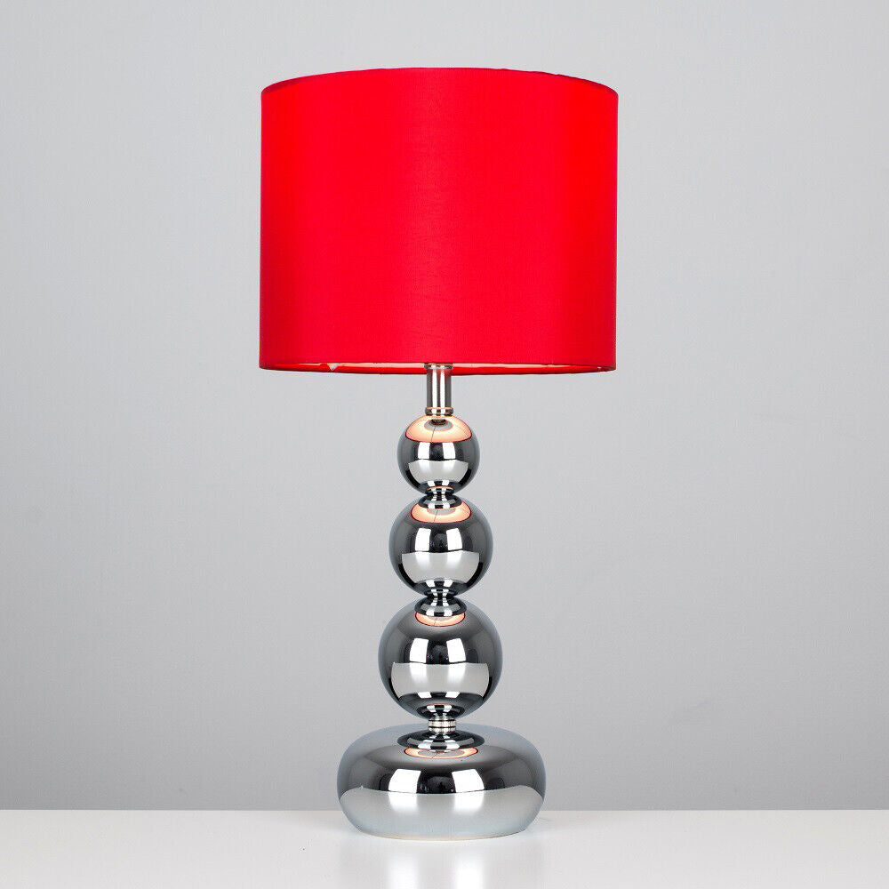 Metal Ball Design Table Lamp LED 35CM Bedside Lounge Bedroom Drum Lampshade