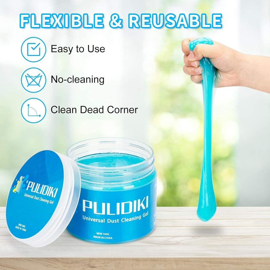 PULIDIKI Car Cleaning Gel, Universal Detailing Kit for Automotive Dust