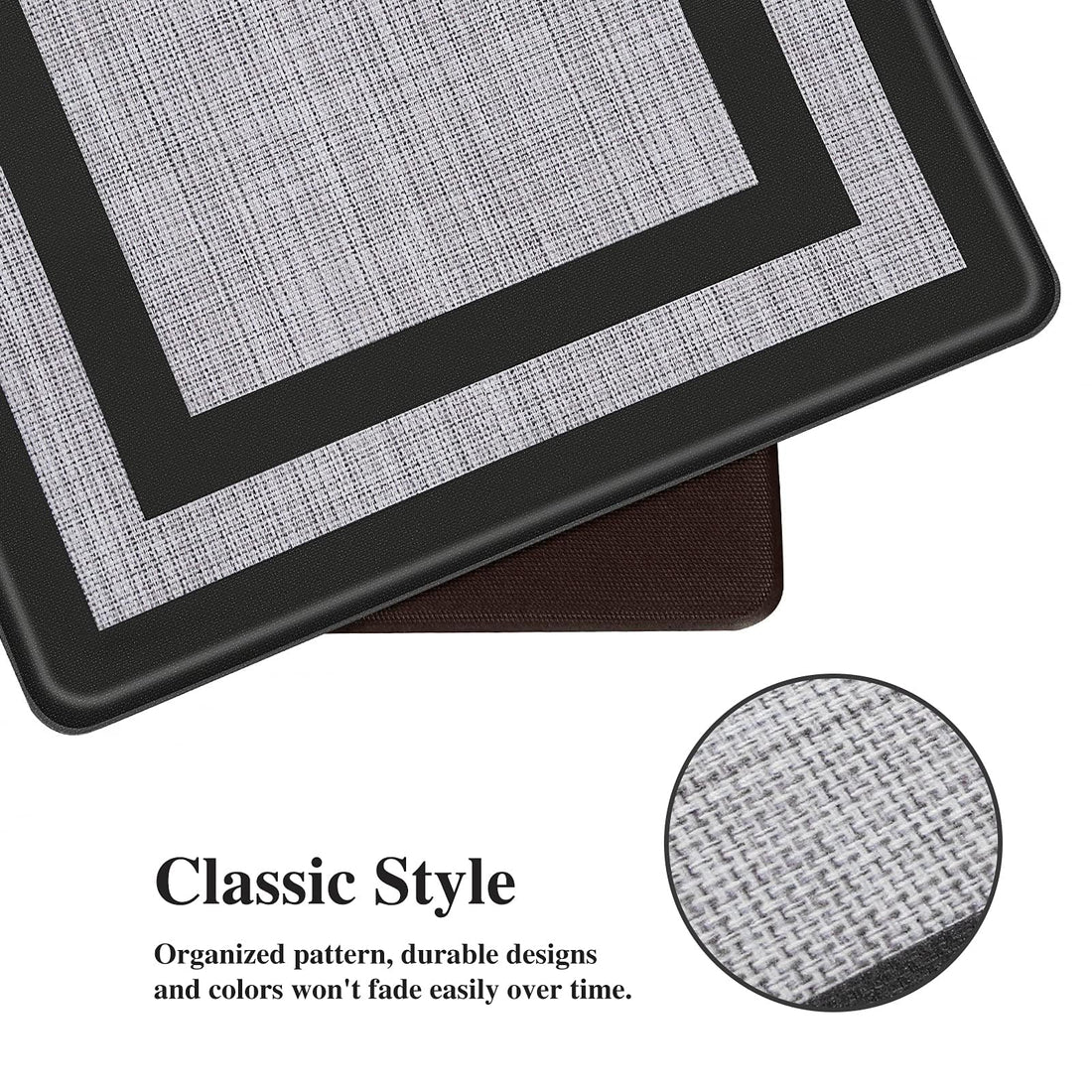 Kitchen Mat [2 PCS] Cushioned Anti-Fatigue Non-Skid Waterproof Rugs