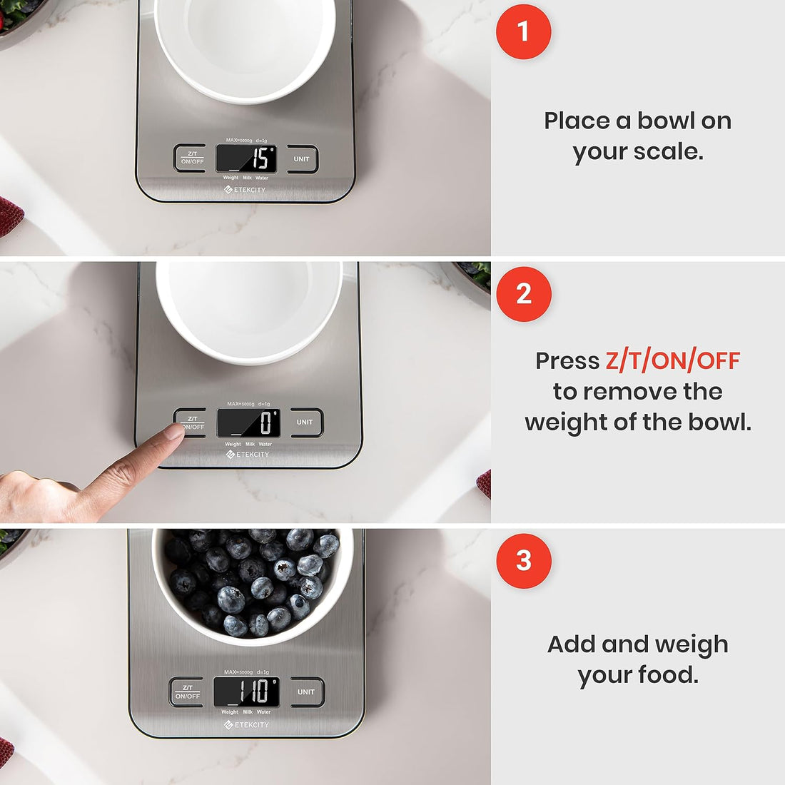 Kitchen Scale, Digital Grams and Ounces for Weight Loss, Baking, Cooking