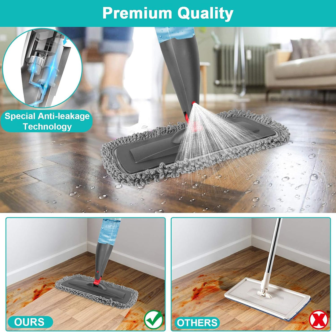 Spray Mop for Floor Cleaning with 3pcs Washable Pads