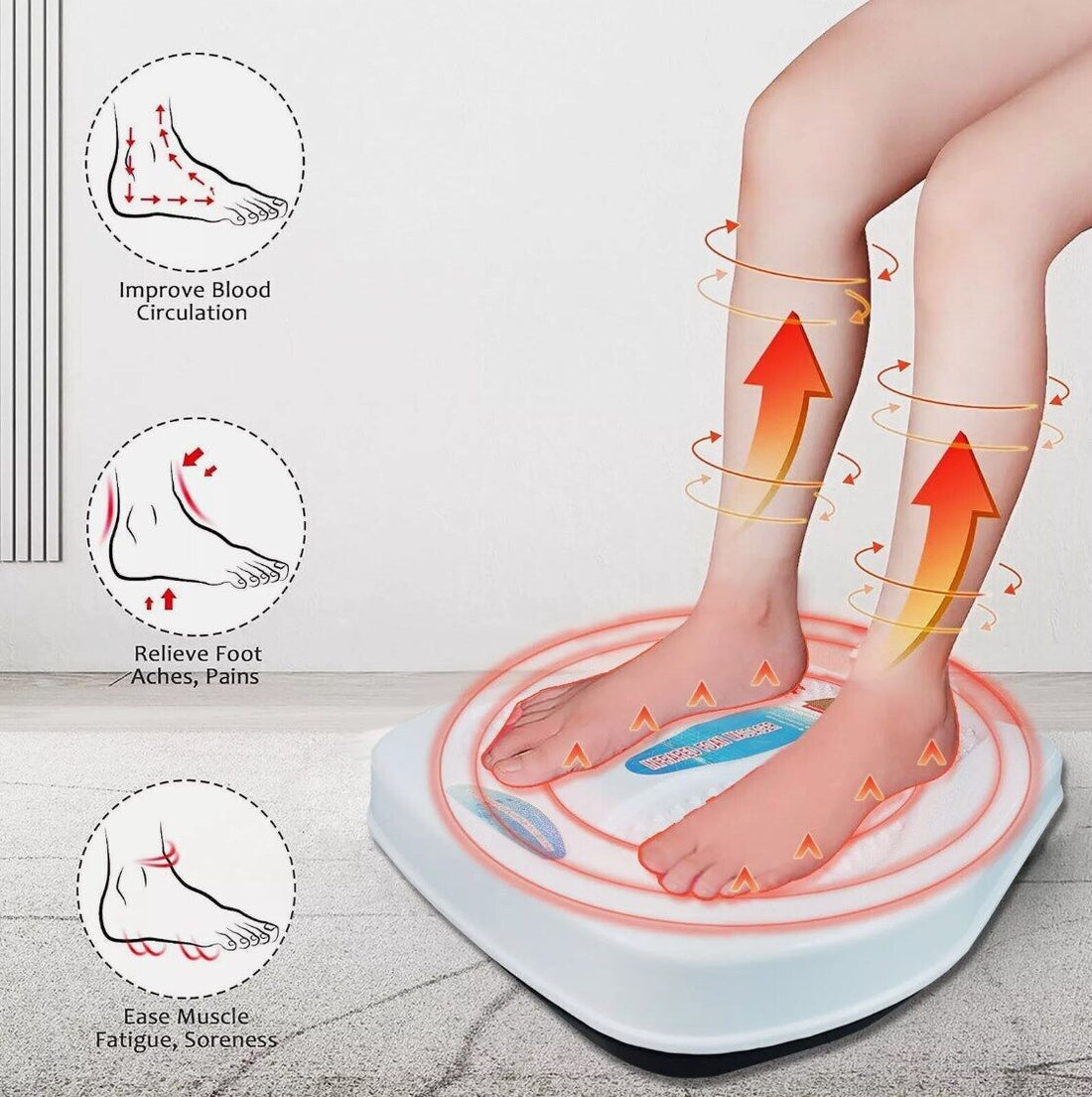 Foot and Leg Vibrating Blood Circulation Massager with Heating 9 Modes UK