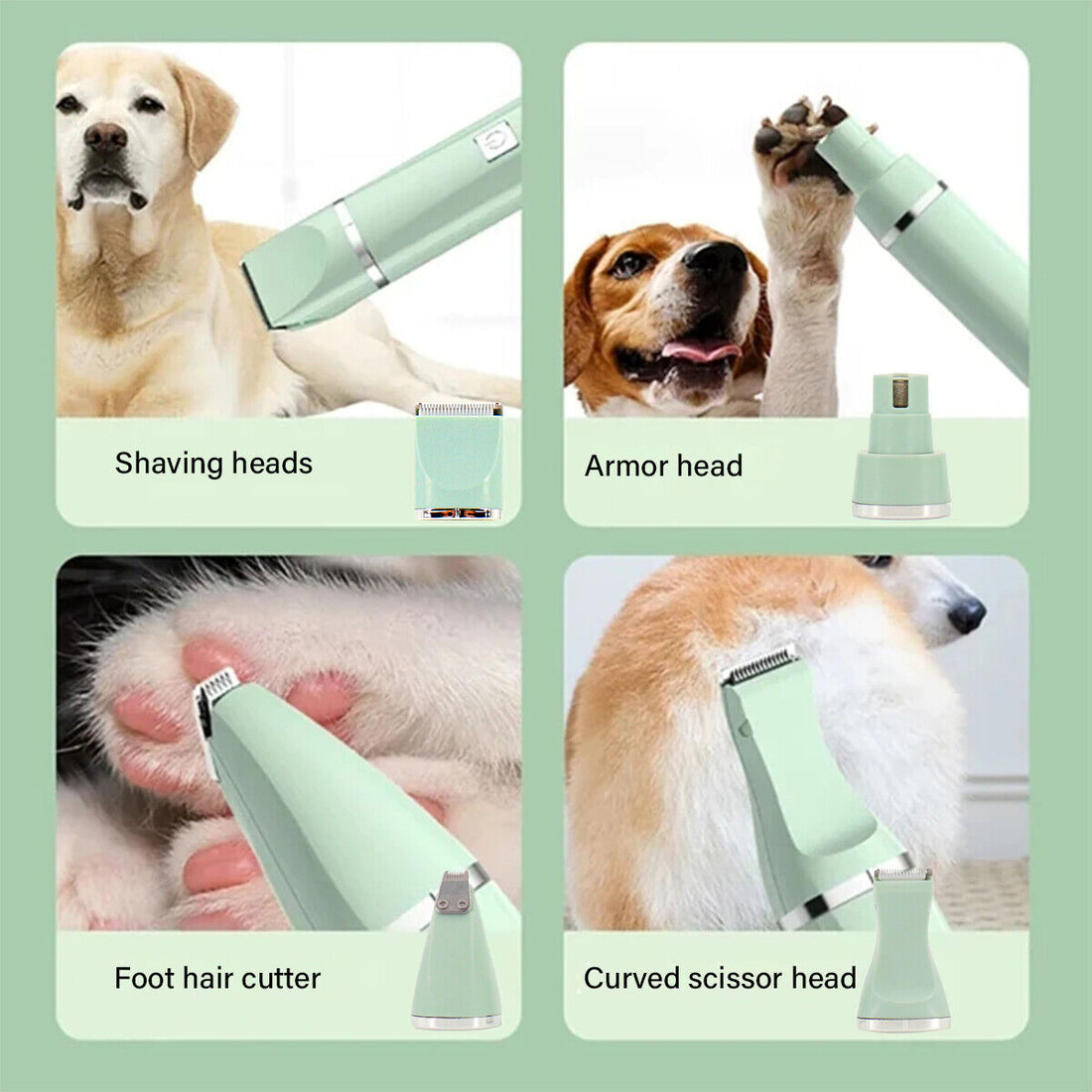 Professional Pet Dog Grooming Clipper Thick Fur Hair Trimmer Electric Shaver Set