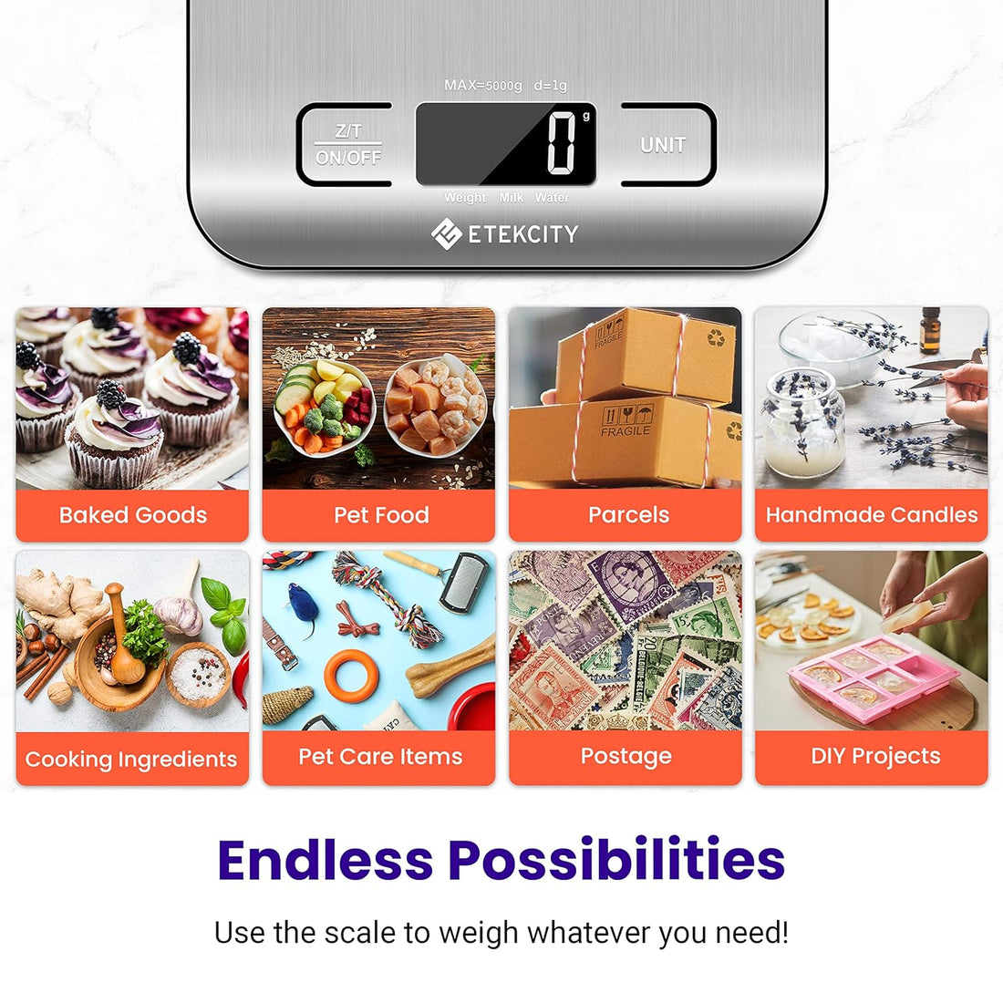 Kitchen Scale, Digital Grams and Ounces for Weight Loss, Baking, Cooking