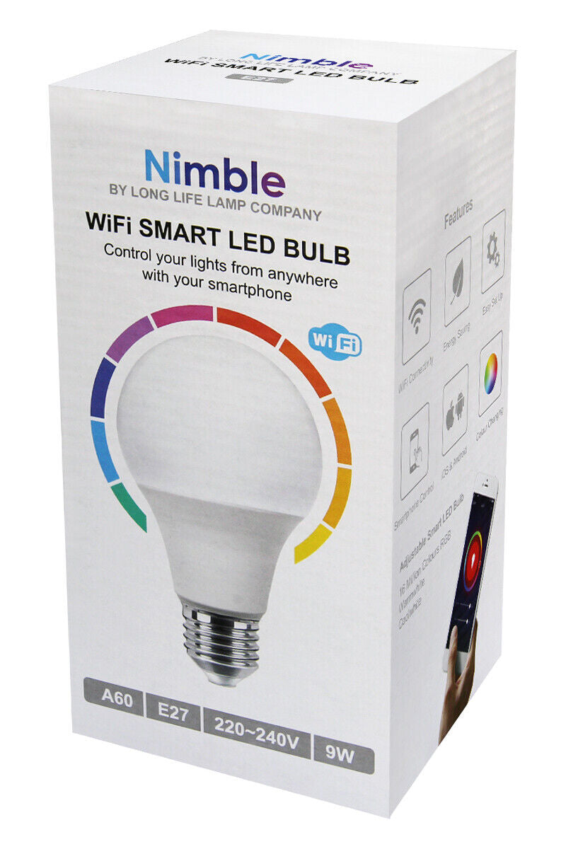 Wifi RGB Smart LED Light Bulb for Apps by Ios Android Amazon Alexa Google Home