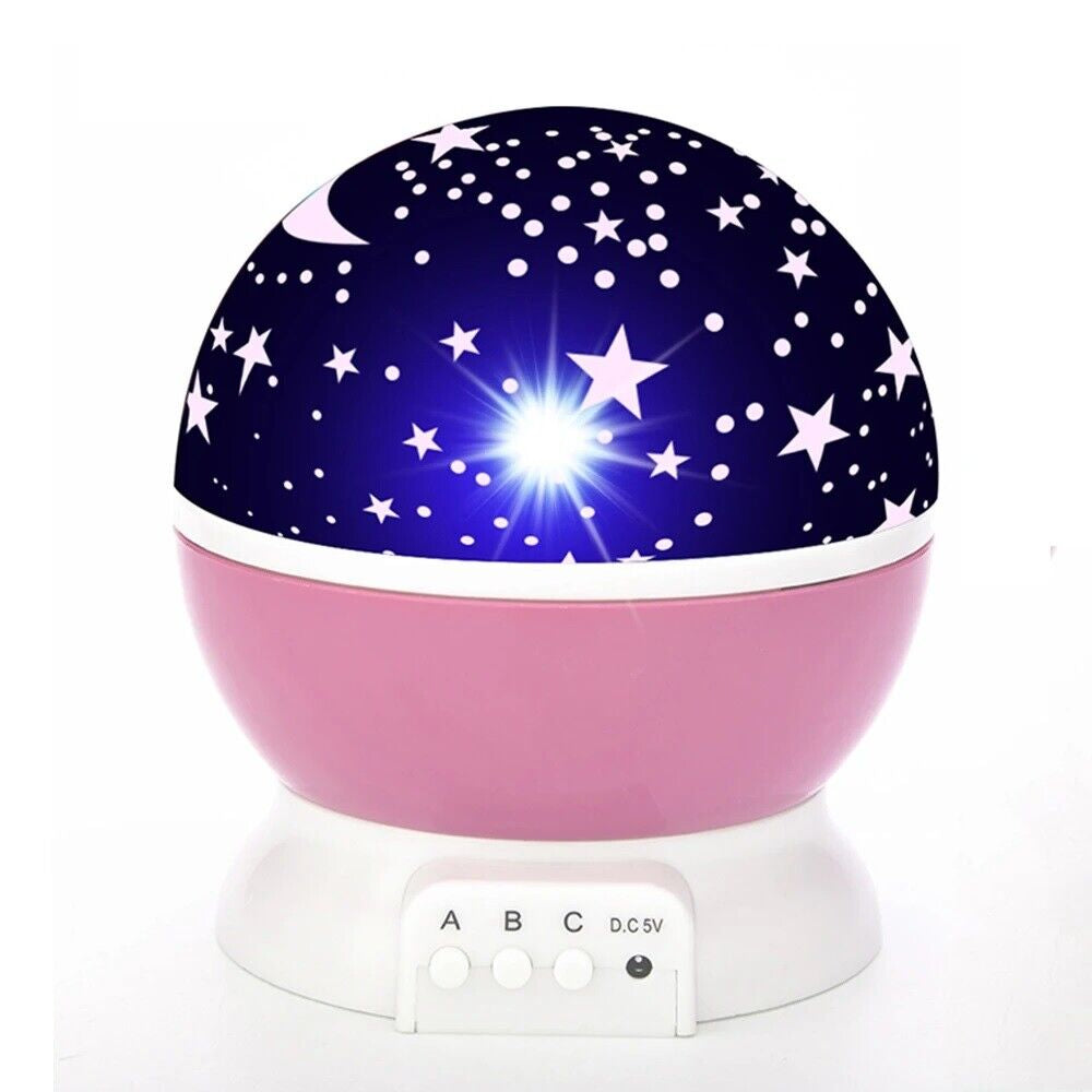 Starry Night Light Projector Star Sky Moon Lamp Kids Bedroom Lights Rotating LED