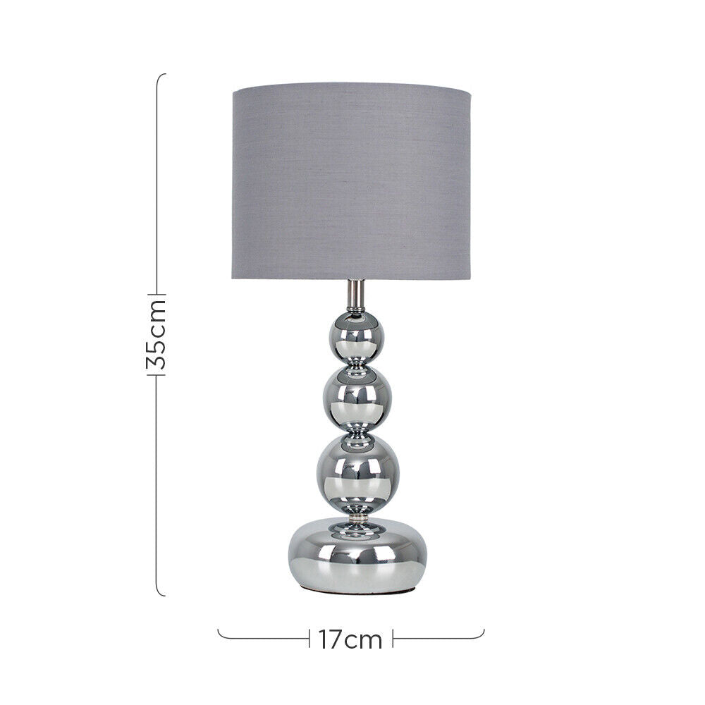 Metal Ball Design Table Lamp LED 35CM Bedside Lounge Bedroom Drum Lampshade