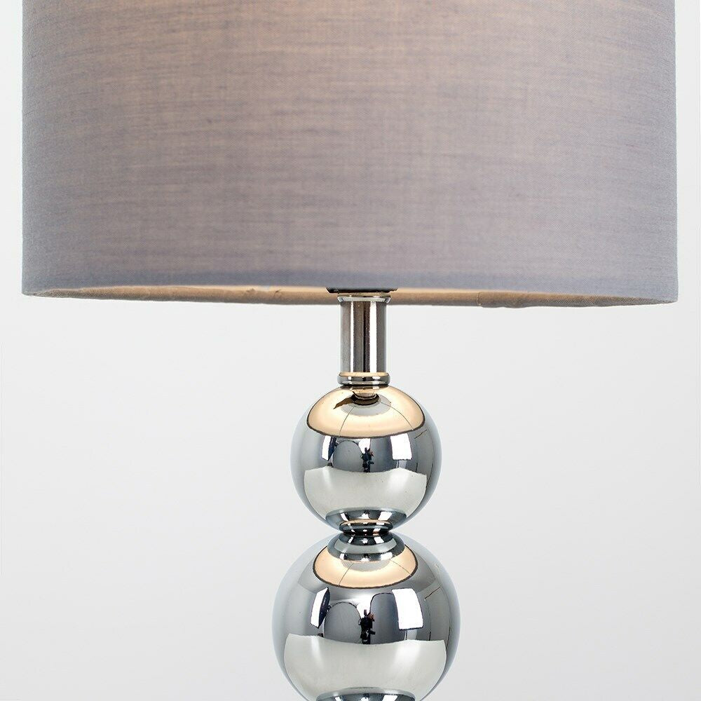 Metal Ball Design Table Lamp LED 35CM Bedside Lounge Bedroom Drum Lampshade