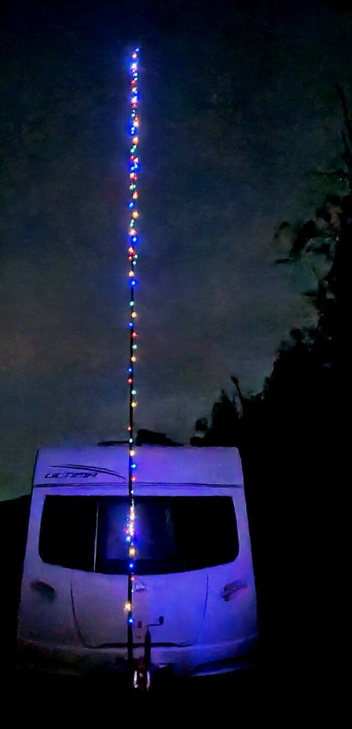 Caravan Flag Pole LIGHTS 12 Metres, 100 X SOLAR POWERED LED Camper Motor Home