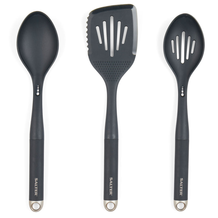 Salter Kitchen Utensil Set-Spatula Solid/Slotted Spoon Marino (Scratched Handle)