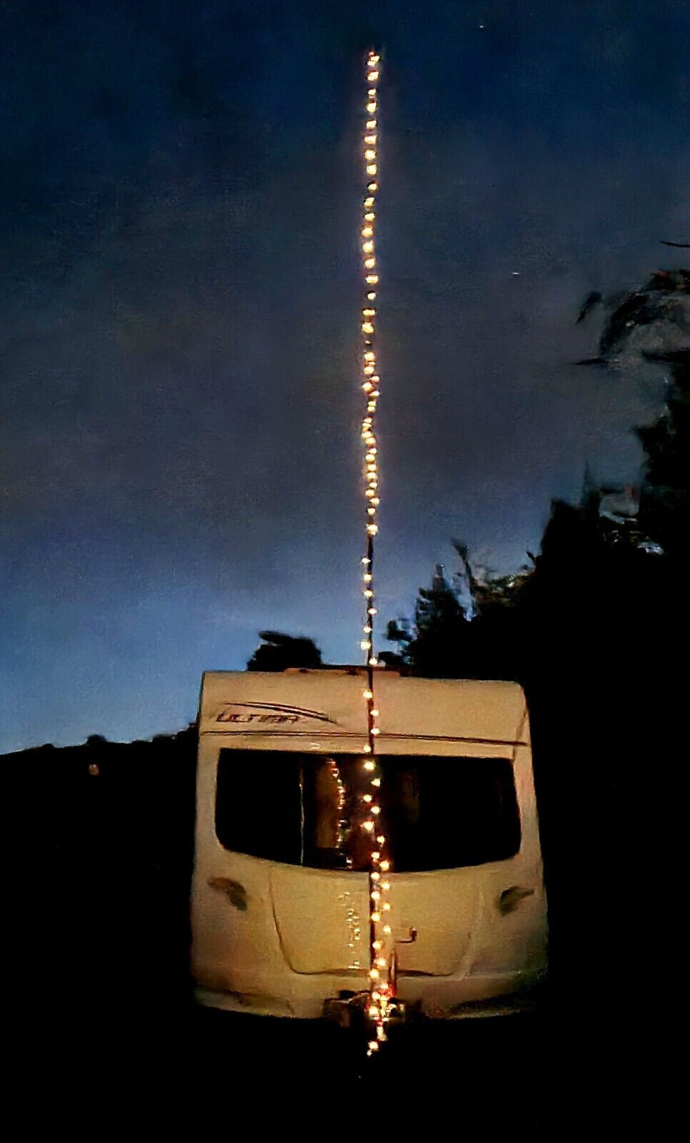 Caravan Flag Pole LIGHTS 12 Metres, 100 X SOLAR POWERED LED Camper Motor Home