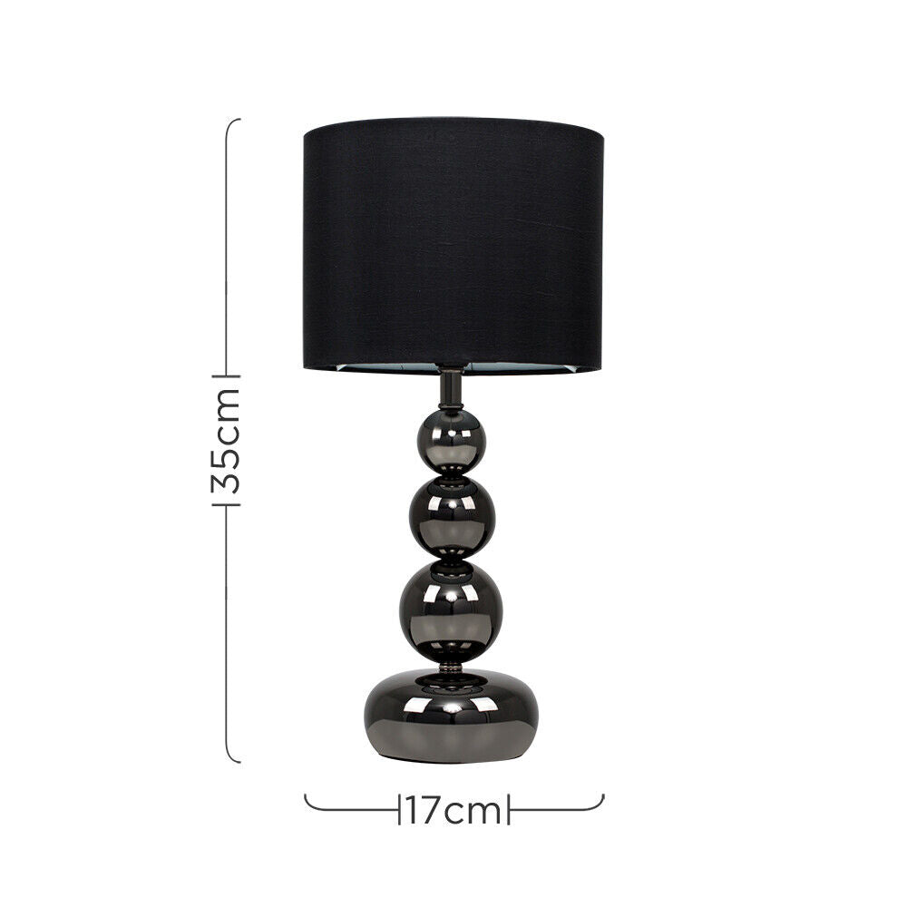 Metal Ball Design Table Lamp LED 35CM Bedside Lounge Bedroom Drum Lampshade