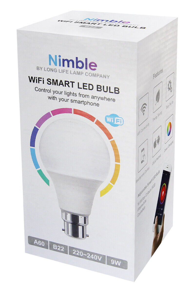 Wifi RGB Smart LED Light Bulb for Apps by Ios Android Amazon Alexa Google Home