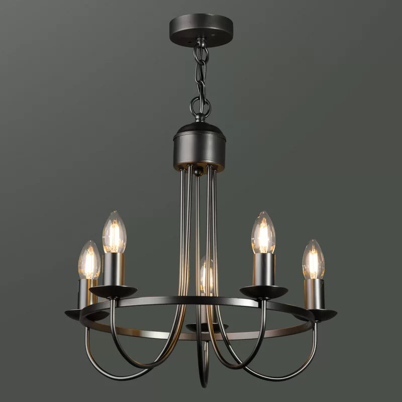 Northbridge 5-Light Hoop Industrial Style Modern Candle Candelabra Chandelier