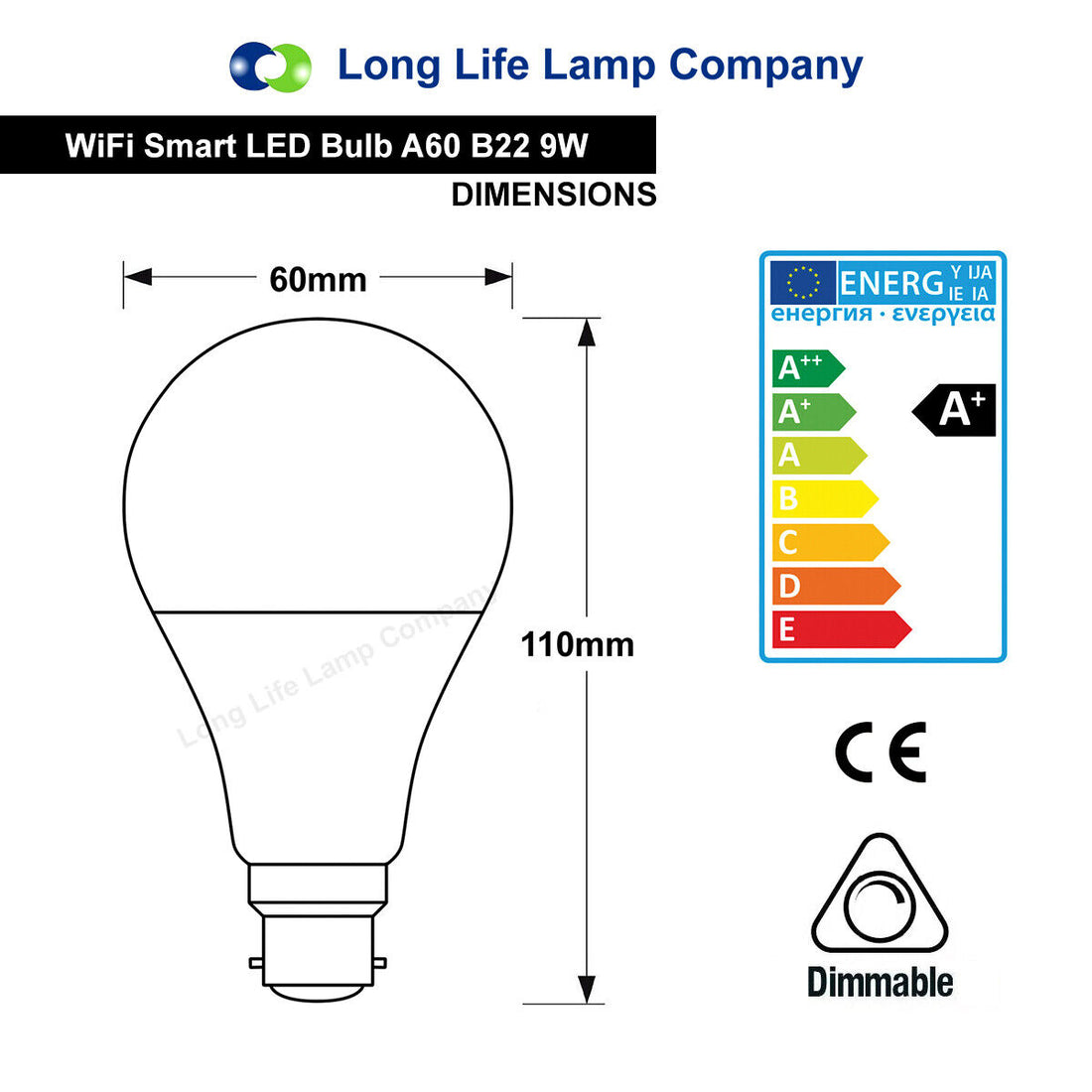 Wifi RGB Smart LED Light Bulb for Apps by Ios Android Amazon Alexa Google Home