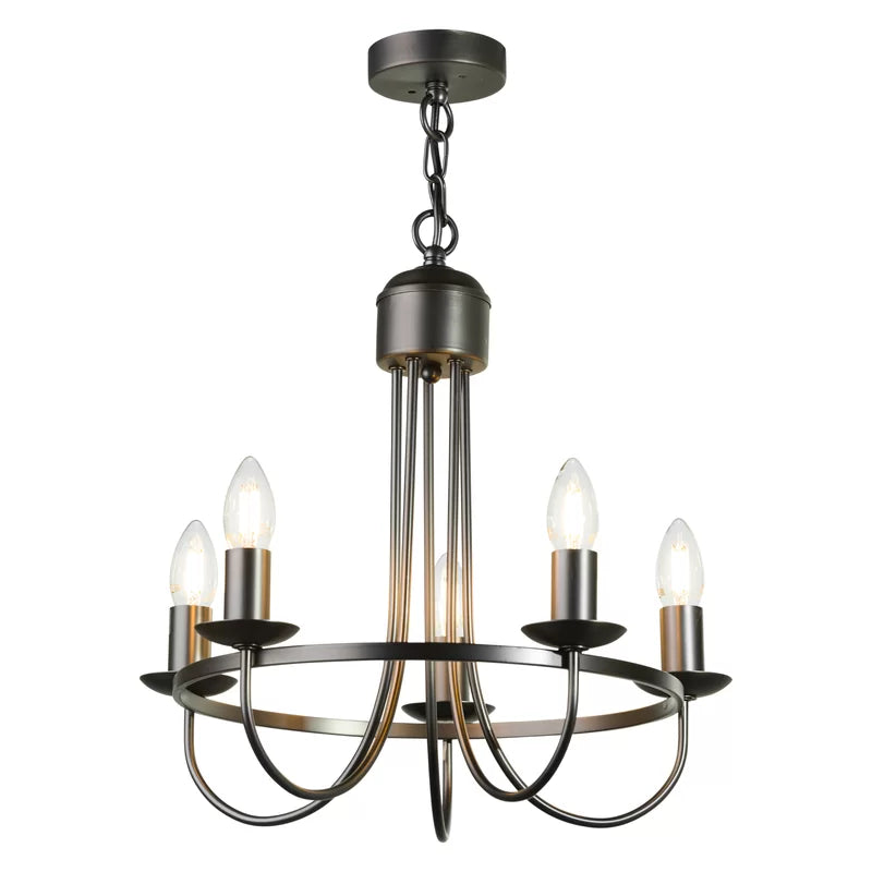 Northbridge 5-Light Hoop Industrial Style Modern Candle Candelabra Chandelier