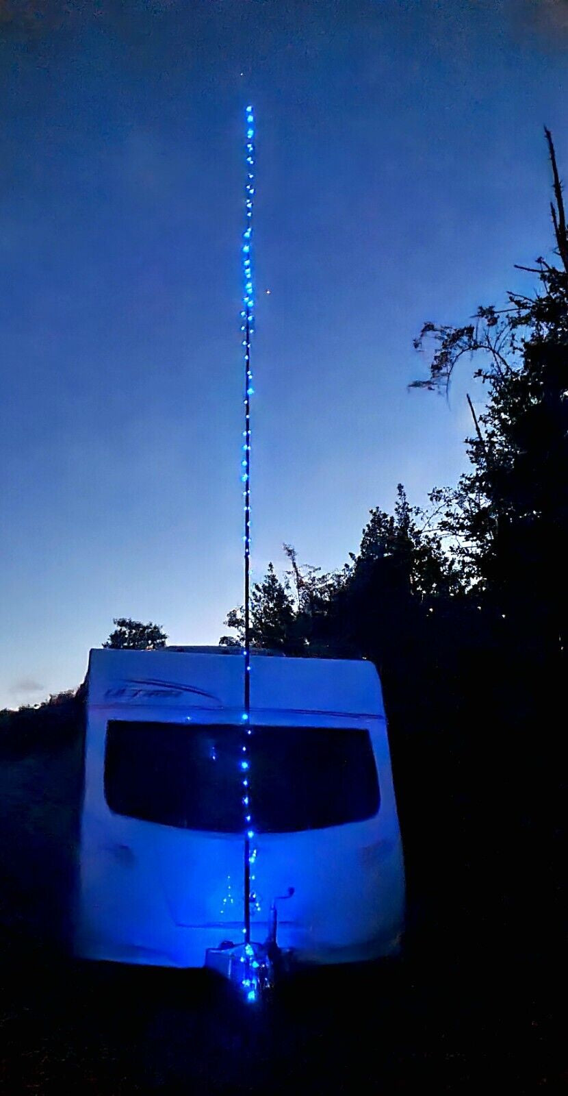 Caravan Flag Pole LIGHTS 12 Metres, 100 X SOLAR POWERED LED Camper Motor Home