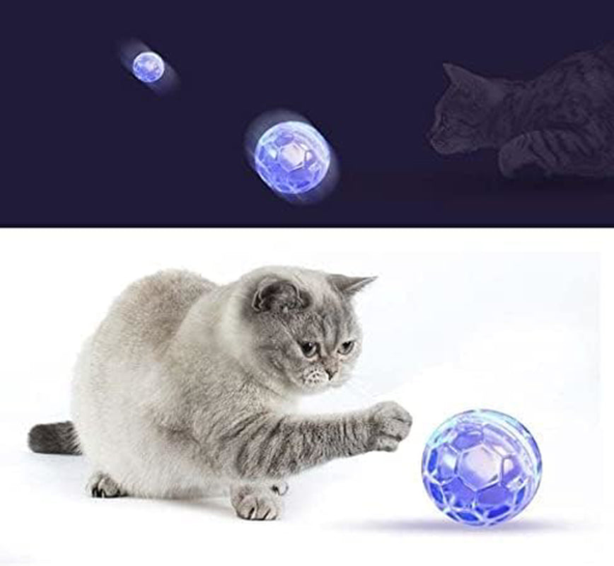 5 PCS Cat Hunting Ball Motion Ghost Light up Cat Balls LED Motion Activated Cat