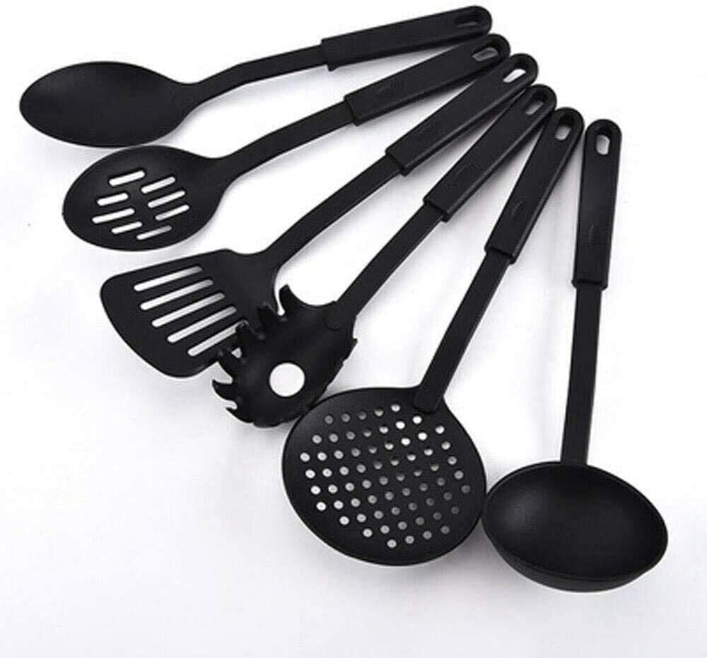 6 Pcs Utensils Set Spoon Turners Spatulas Heat Resistant Cooking Kitchen Serving