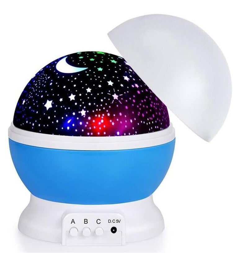 Starry Night Light Projector Star Sky Moon Lamp Kids Bedroom Lights Rotating LED